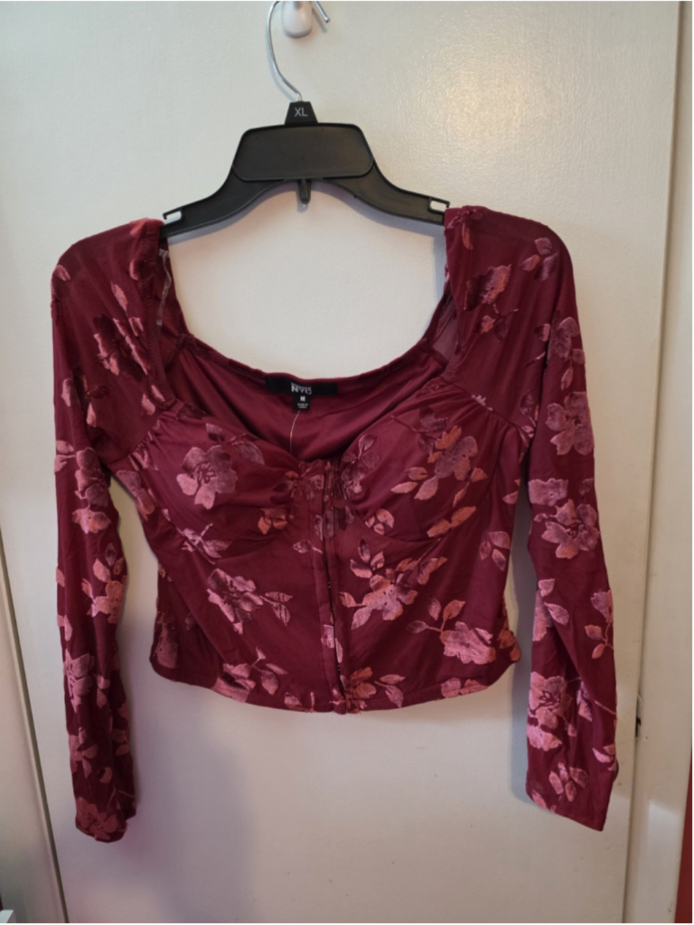 Madden NYC Women’s Crushed Velvet Corset Top Size Medium Whimsigoth